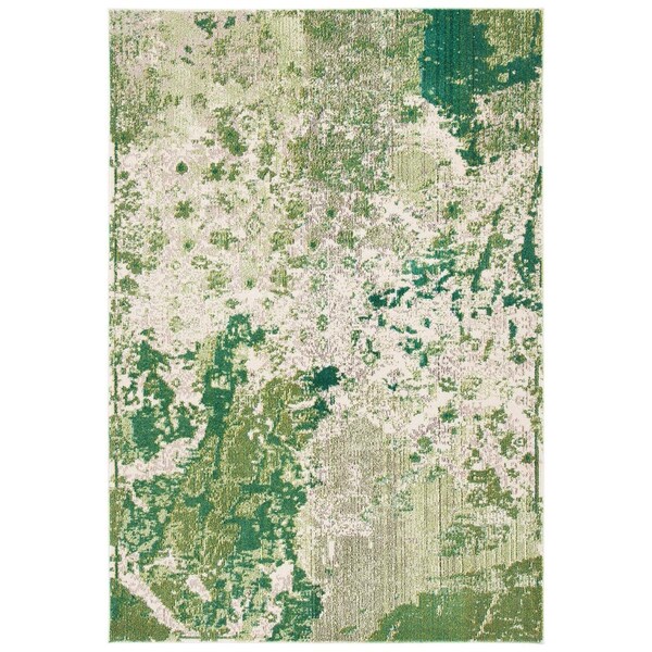 Safavieh Madison 400 Contemporary Rectangle Area RugGreen & Ivory 3 x 5 ft. - MAD499Y-3