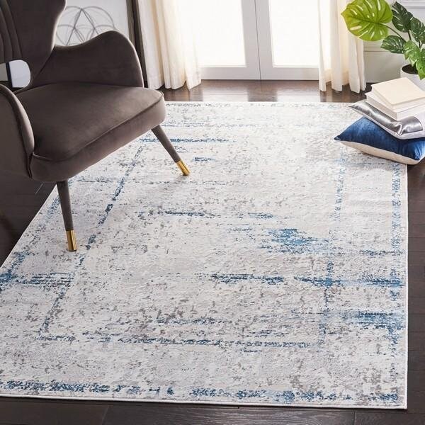 Safavieh 4 ft. 5 in. x 6 ft. 5 in. Amelia Vintage Rectangle Power Loomed Rug Gray & Blue - ALA207G-4