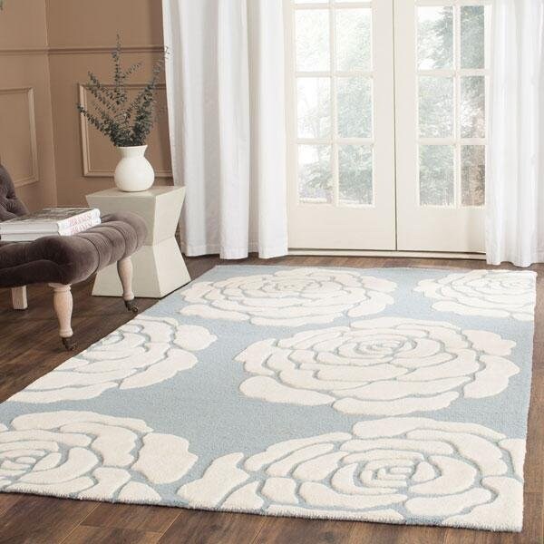 Safavieh Cambridge Hand Tufted Accent Rug, Blue and Ivory - 2 x 3 ft. - CAM782B-2