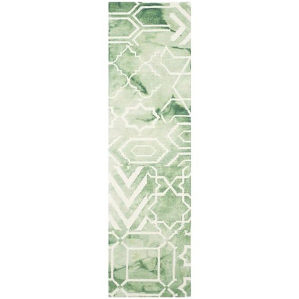 Safavieh Dip Dye Hand Tufted Rectangle Rug- Green - Ivory- 2 x 3 ft. - DDY678Q-2