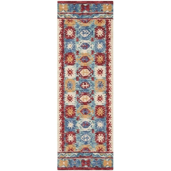 Safavieh Aspen Hand Tufted Accent RugBlue & Red 2 x 3 ft. - APN505A-2