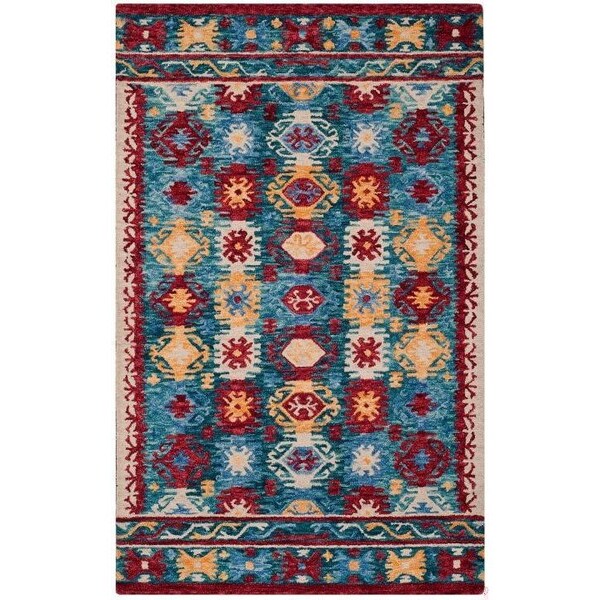 Safavieh Aspen Hand Tufted Accent RugBlue & Red 2 x 3 ft. - APN505A-2