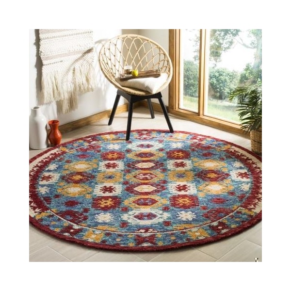 Safavieh Aspen Hand Tufted Accent RugBlue & Red 2 x 3 ft. - APN505A-2