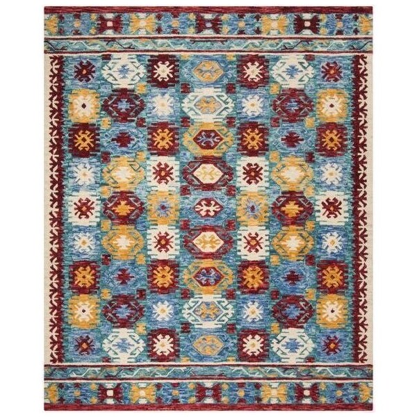 Safavieh Aspen Hand Tufted Accent RugBlue & Red 2 x 3 ft. - APN505A-2