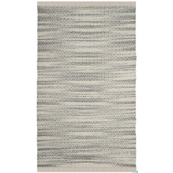 Safavieh 3 x 5 ft. Small Rectangle Boston Tufted Rug, Grey and Ivory - BOS707A-3