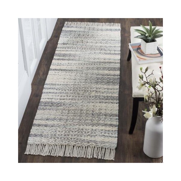Safavieh 3 x 5 ft. Small Rectangle Boston Tufted Rug, Grey and Ivory - BOS707A-3