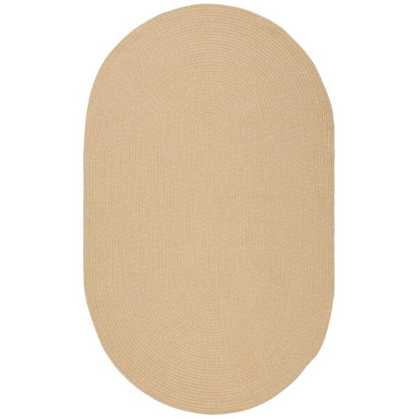 Safavieh 3 x 5 ft. Braided Contemporary Oval Hand Woven Area RugBeige & Tan - BRD315D-3OV