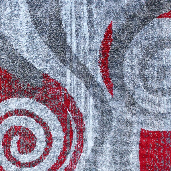 Flash Furniture Red 2' x 7' Modern Swirl Pattern Area Rug - OKR-RG1103-27-RD-GG
