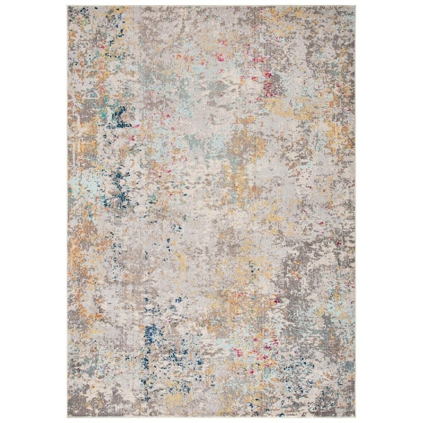 Safavieh Madison Power Loomed Runner Area RugGrey & Gold 2 ft.2 in. x 4 ft. - MAD453F-24