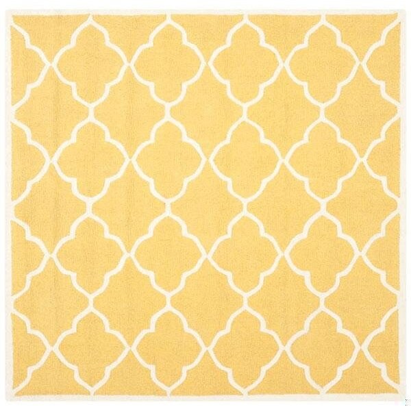 Safavieh Cambridge Hand Tufted Small Rectangle Rug- Gold - Ivory- 4 x 6 ft. - CAM312Q-4