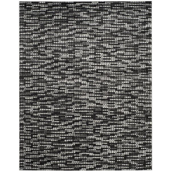 Flowers First 8 x 10 ft. Porcello Power Loomed Area Rug, Light Grey & Charcoal - Large Rectangle - FL1874470