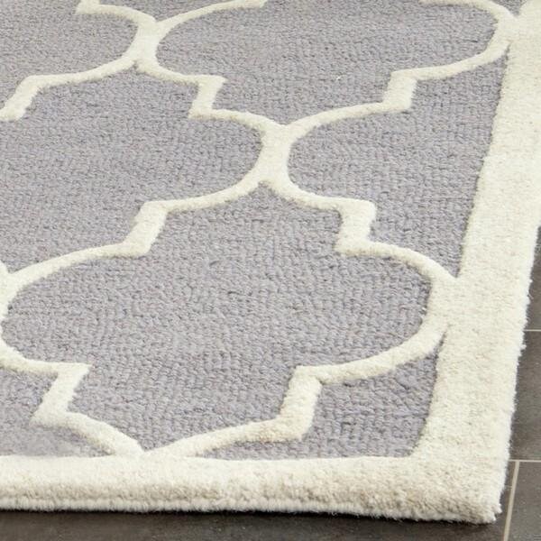 Safavieh Cambridge Hand Tufted Rectangle RugSilver & Ivory 6 x 9 ft. - CAM134D-6