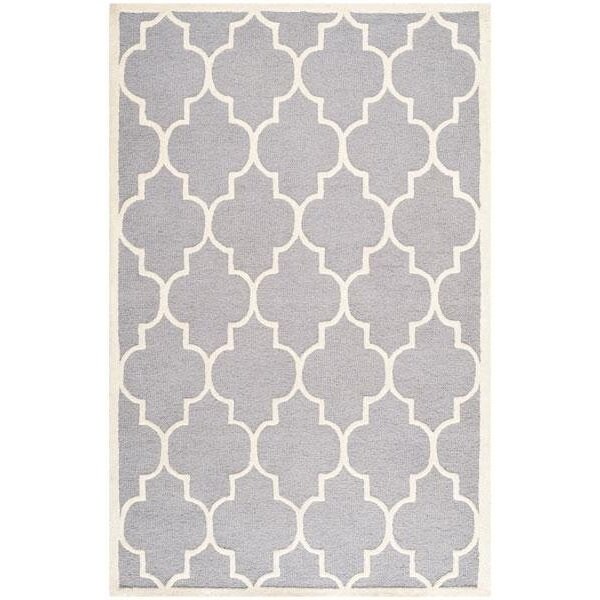 Safavieh Cambridge Hand Tufted Rectangle RugSilver & Ivory 6 x 9 ft. - CAM134D-6