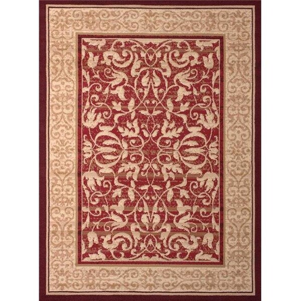 United Weavers United Weavers 851 10630 24 1 ft. 11 in. x 3 ft. 3 in. Dallas Baroness Accent Rug; Red - 851 10630 24