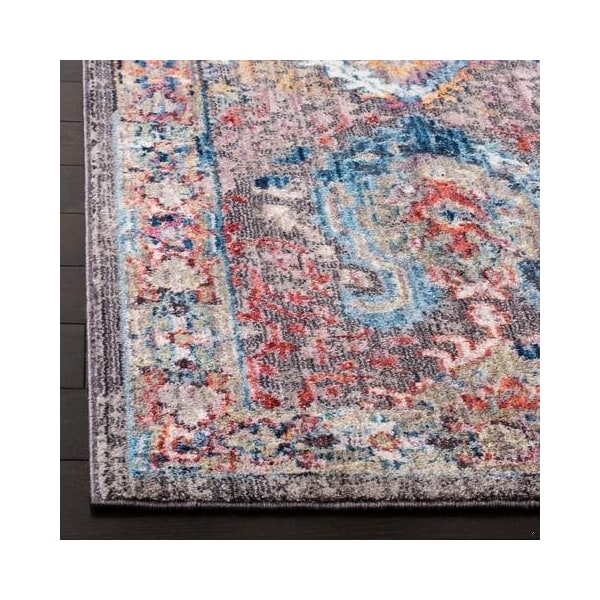 Safavieh 9 x 12 ft. Bristol Power Loomed Large Rectangle Area RugDark Grey & Blue - BTL340A-9