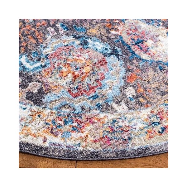 Safavieh 9 x 12 ft. Bristol Power Loomed Large Rectangle Area RugDark Grey & Blue - BTL340A-9