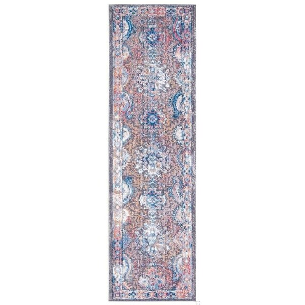 Safavieh 9 x 12 ft. Bristol Power Loomed Large Rectangle Area RugDark Grey & Blue - BTL340A-9