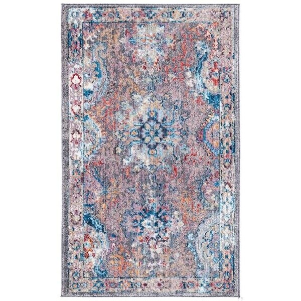 Safavieh 9 x 12 ft. Bristol Power Loomed Large Rectangle Area RugDark Grey & Blue - BTL340A-9