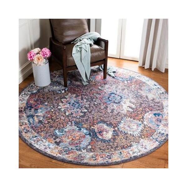 Safavieh 9 x 12 ft. Bristol Power Loomed Large Rectangle Area RugDark Grey & Blue - BTL340A-9