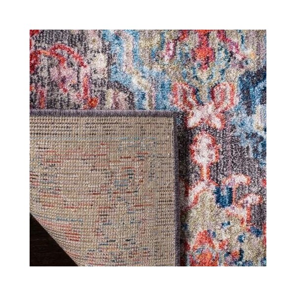 Safavieh 9 x 12 ft. Bristol Power Loomed Large Rectangle Area RugDark Grey & Blue - BTL340A-9