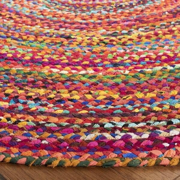 Safavieh Braided Global Round Hand-Woven RugsRust & Multi Color 6 x 6 ft. - BRD452P-6R