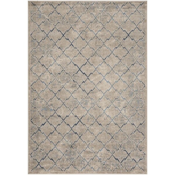 Safavieh 10 x 13 ft. Brentwood Power Loomed Rectangle Area Rug Light Grey & Blue - BNT809G-10
