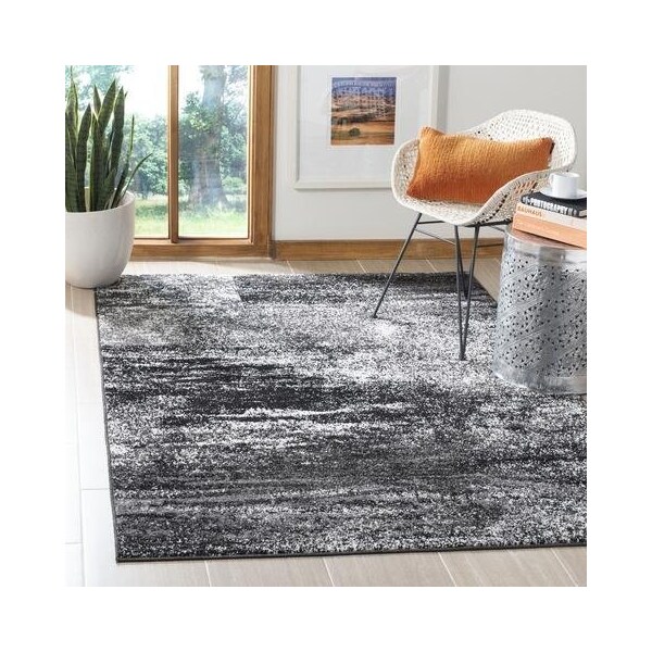 Safavieh Adirondack Square Area RugSilver & Black 4 x 4 ft. - ADR112A-4SQ