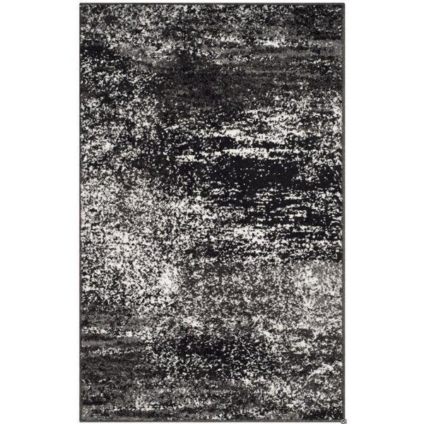 Safavieh Adirondack Square Area RugSilver & Black 4 x 4 ft. - ADR112A-4SQ