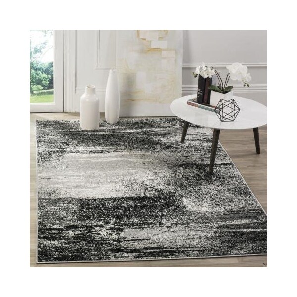 Safavieh Adirondack Power Loomed Square Rug- Silver - Multi- 6 X 6 Ft. - ADR112G-6SQ