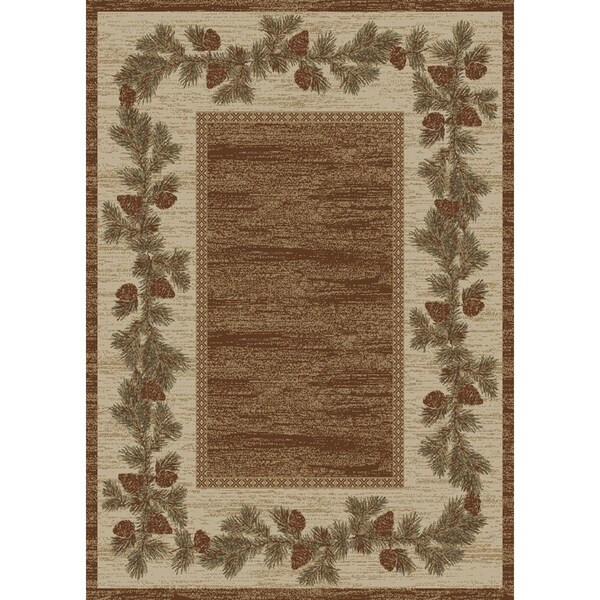 Mayberry Rug 5 ft. 3 in. x 7 ft. 3 in. Hearthside Mountain View Area Rug, Brown - HS6708 5X8