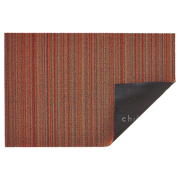 Chilewich Chilewich 24 in. W X 36 in. L Orange Skinny Stripe Polyester/Vinyl Utility Mat - 200133-010