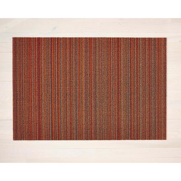 Chilewich Chilewich 24 in. W X 36 in. L Orange Skinny Stripe Polyester/Vinyl Utility Mat - 200133-010