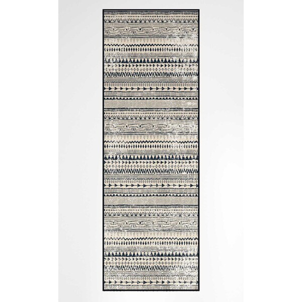 Deerlux Boho Living Room Area Rug with Nonslip Backing, Bohemian Tribal Print Pattern, 2.5 x 6.5 Ft Runner - QI003648.R