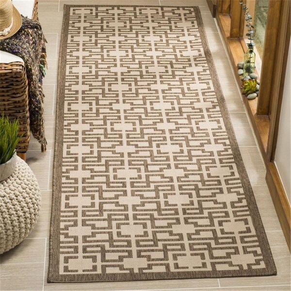 Safavieh Martha Stewart Runner Rug, Beige and Brown - 2 ft. 7 in. x 8 ft. 2 in. - MSR4281-232-38