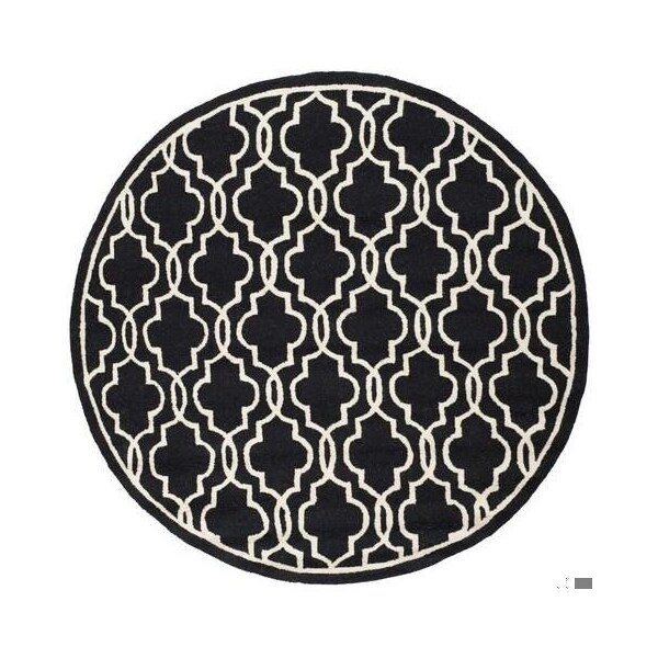 Safavieh Cambridge Hand Tufted Runner Rug- Black - Ivory- 2 ft. 6 in. x 6 ft. - CAM131E-26