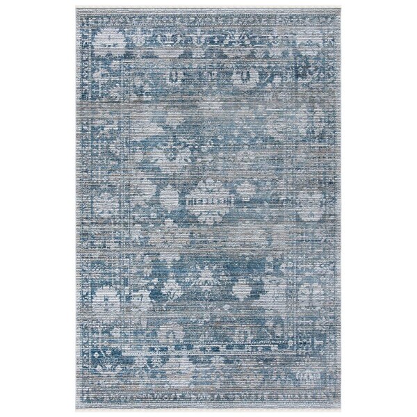 Safavieh 2 ft.-2 in. x 4 ft. Victoria 900 Power Loomed Runner RugBlue & Ivory - VIC907M-24