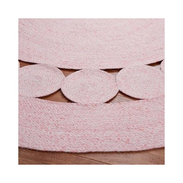Safavieh 3 x 3 ft. Cape Cod Round Area Rug, Pink - CAP225U-3R