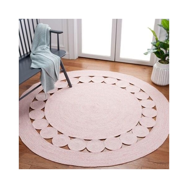 Safavieh 3 x 3 ft. Cape Cod Round Area Rug, Pink - CAP225U-3R