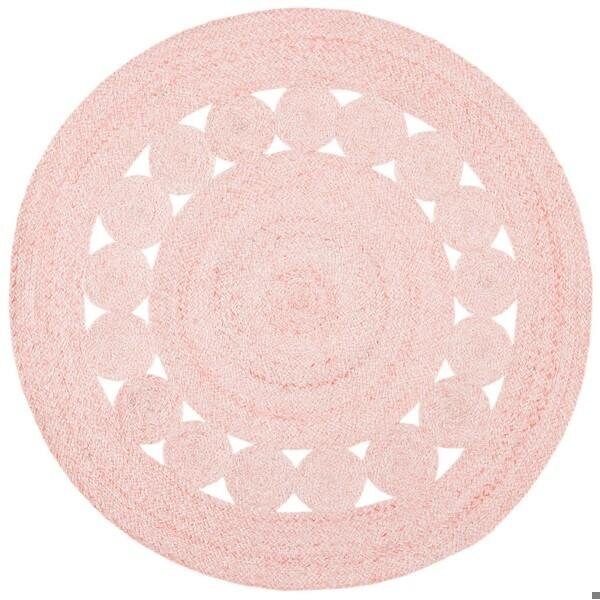 Safavieh 3 x 3 ft. Cape Cod Round Area Rug, Pink - CAP225U-3R