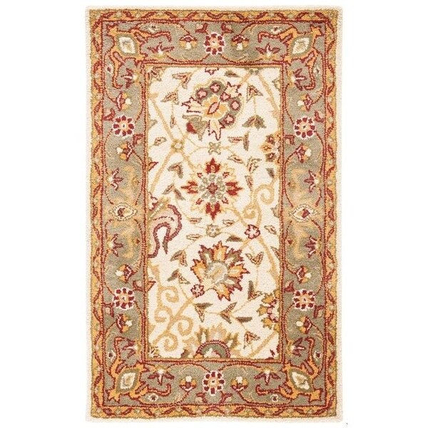 Safavieh 3 ft.-6 in. x 3 ft.-6 in. Round Traditional Antiquity- Ivory Hand Tufted Rug - AT21F-4R