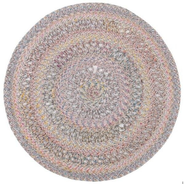 Safavieh 4 x 4 ft. Cape Cod Round Area Rug, Pink & Grey - CAP221U-4R