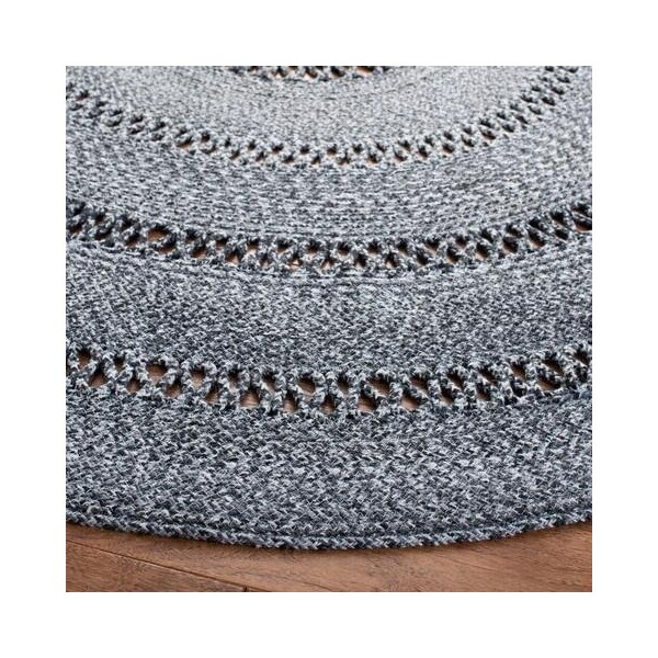 Safavieh 3 x 3 ft. Cape Cod Round Area Rug, Charcoal - CAP221H-3R