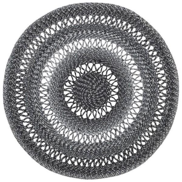 Safavieh 3 x 3 ft. Cape Cod Round Area Rug, Charcoal - CAP221H-3R