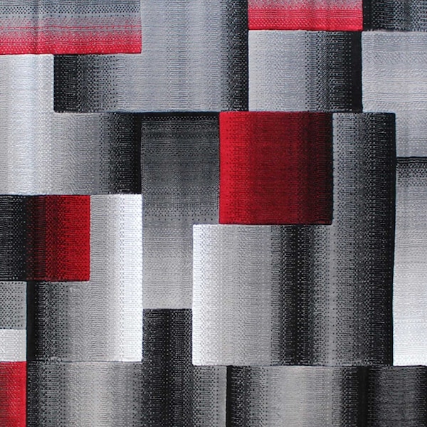 Flash Furniture Red 8' x 10' Modern Color Blocked Area Rug - ACD-RGTRZ861-810-RD-GG