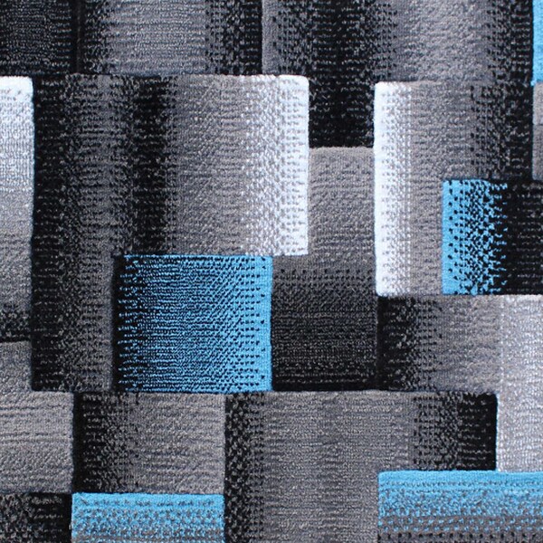 Flash Furniture Blue 2' x 7' Modern Color Blocked Area Rug - ACD-RGTRZ861-27-BL-GG