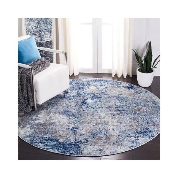 Safavieh 4 x 6 ft. Aston 700 Rectanglar Modern Contemporary Rug Navy & Grey - ASN710N-4