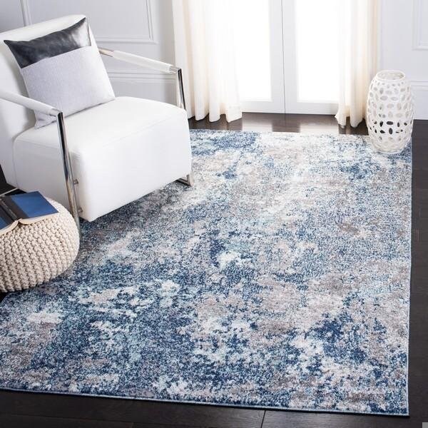 Safavieh 4 x 6 ft. Aston 700 Rectanglar Modern Contemporary Rug Navy & Grey - ASN710N-4