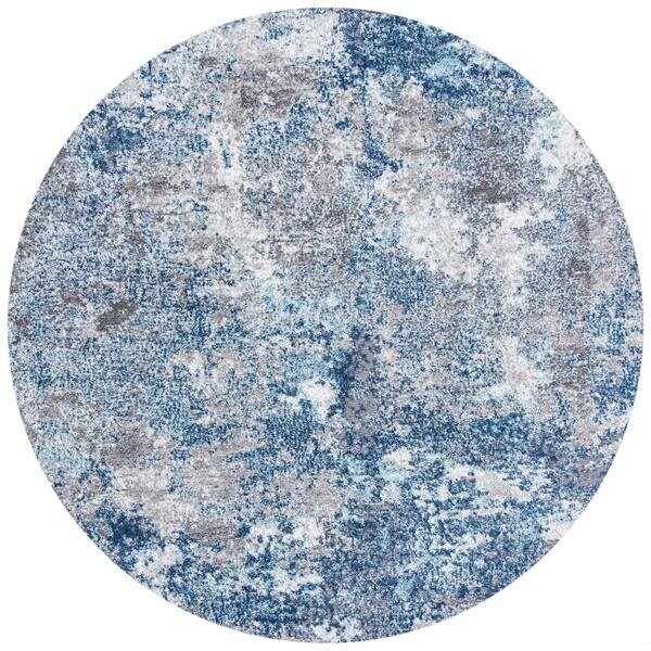 Safavieh 4 x 6 ft. Aston 700 Rectanglar Modern Contemporary Rug Navy & Grey - ASN710N-4