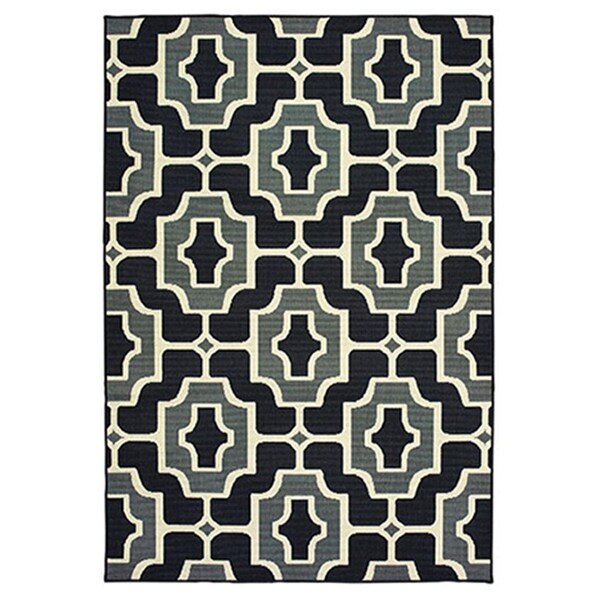 Oriental Weavers 1 ft. 9 in. x 3 ft. 9 in. Marina Rectangle Rug Black - M1491Z053114ST