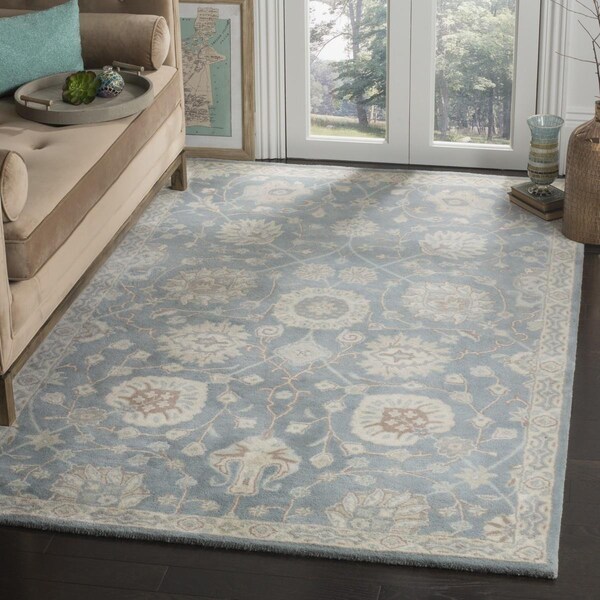 Safavieh Heritage Hand Tufted Rectangle RugGrey & Ivory 8 x 10 ft. - HG824A-8